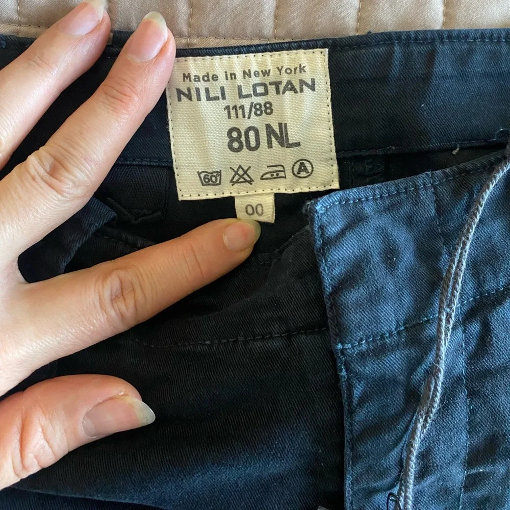 Nili Lotan Pants Womens Dark Navy French military Cropped zipper NWT - Picture 9 of 13